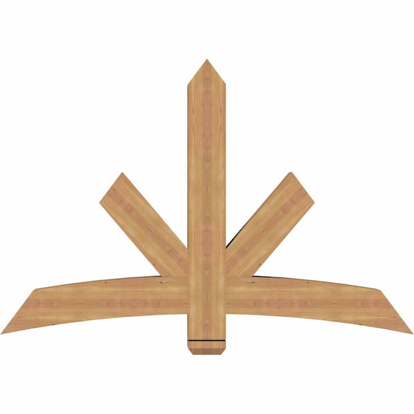 Ekena Millwork Alberta Smooth Timber Gable Bracket, Western Red Cedar, 60"W x 40"H x 5 1/2"D x 5 1/2"F, 16/12 Pitch GBW060X40X0606ALB00SWR - main